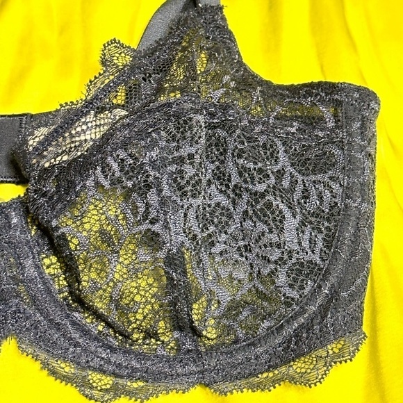 BRA LIBERT’E 32DD 32E NAVY BLUE LACE UNDERWIRE SEMI SHEER 3448 PS - Picture 4 of 8